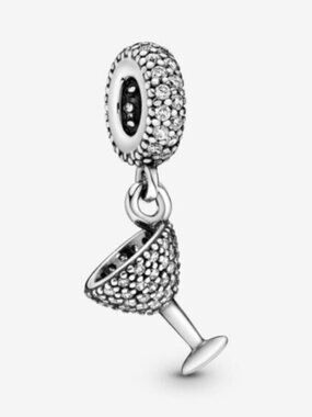 Pandora Pav Cocktail Glass Dangle Charm